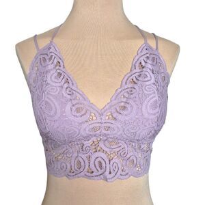 Victoria's Secret PINK Lilac Purple Padded Lace Bralette Size Medium